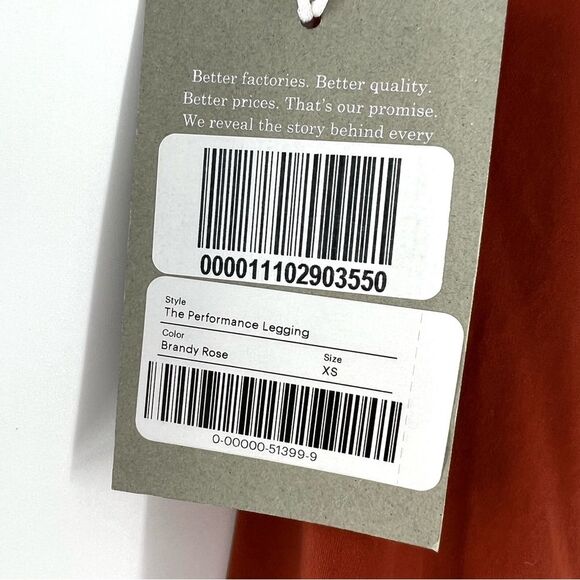 Everlane Perform Ankle Leggings Brandy Rose XS NWT - Picture 6 of 11